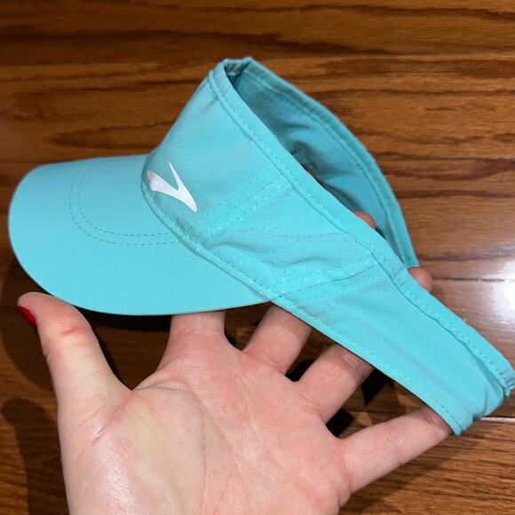 Brooks Strobe Blue Unisex Running Lightweight Sweat Wicking Journey Visor S/M - Picture 4 of 8